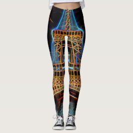 Illustration of Eiffel Torn - Paris, Frankrike Leggings