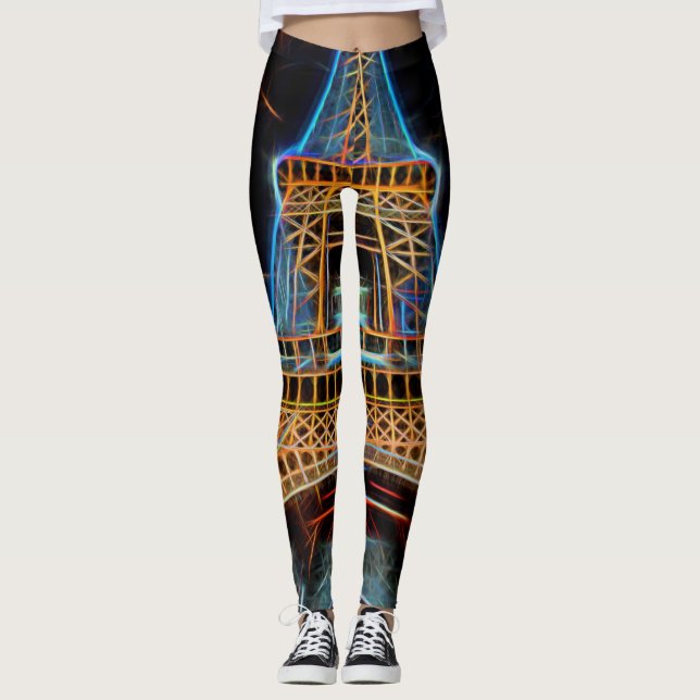 Illustration of Eiffel Torn - Paris, Frankrike Leggings (Framsida)