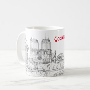 Illustration of Notre Dame de Paris Kaffemugg