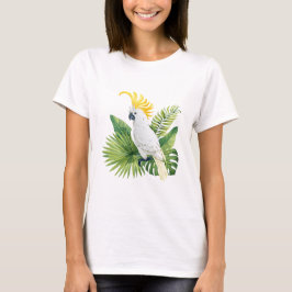 Illustration of parrot cockatoo t shirt