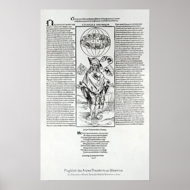 Illustration of Syphilis, 1496 Poster (Framsidan)