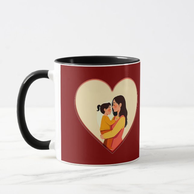 Illustration of the love between mother and daught mugg (Vänster)