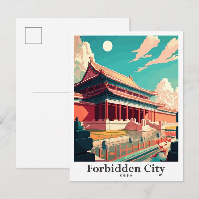 Illustration om förbjudna Chinor i Peking Vykort (Fram/baksida)