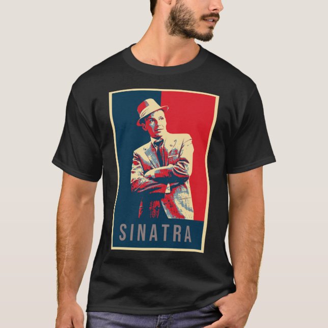Illustration Pop Art Sinatra   T Shirt (Framsida)