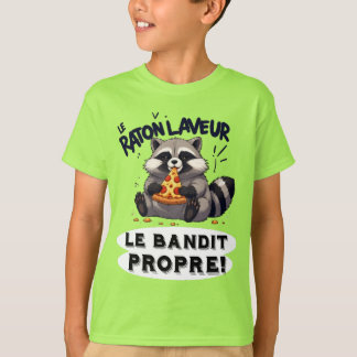 Illustration Raton Laveur Humour  Le Bandit Propre T Shirt