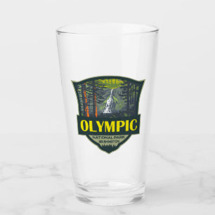 Illustration Retro i den olympiska nationalparken Glaskopp