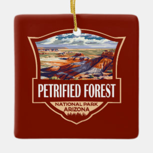 Illustration Retro-projektet med Petrified Forest  Julgransprydnad Keramik