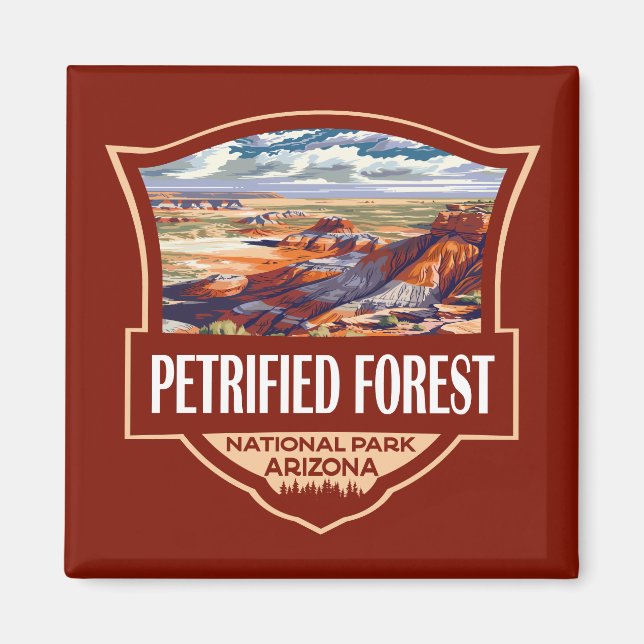 Illustration Retro-projektet med Petrified Forest  Magnet (Framsidan)