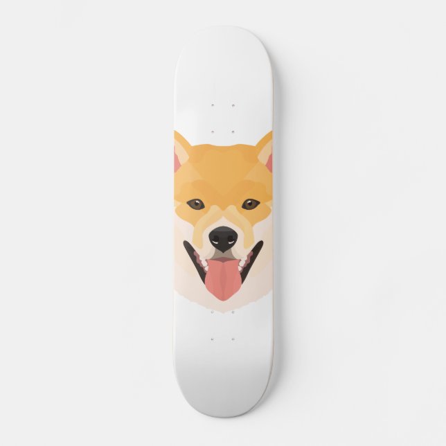 Illustration Shiba Inu Mini Skateboard Bräda 18,5 Cm (Framsida)