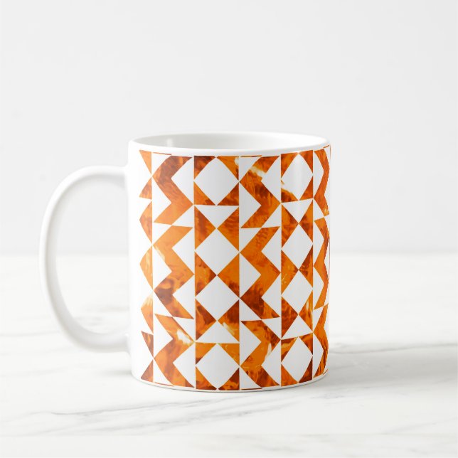 Illustration - sömlös boho geometric mönster isola kaffemugg (Vänster)