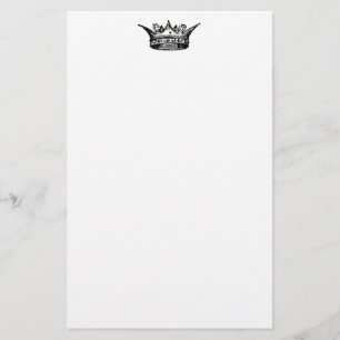 Illustration Stationery vintage Krona Brevpapper