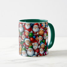 Illustration Tecknad jul Santa Tile Mugg