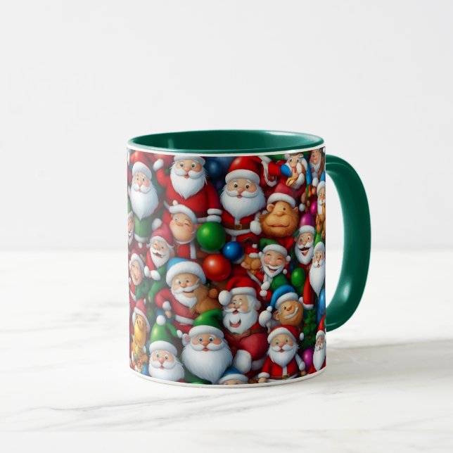 Illustration Tecknad jul Santa Tile Mugg (Framsida höger)