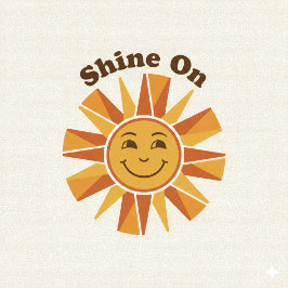 Illustration Throw Pillow –“Shine On” Motivational Kudde