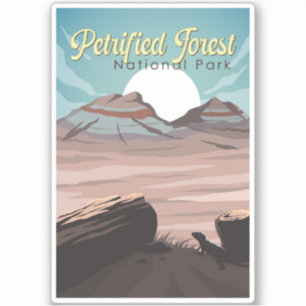 Illustration Travel i Petrified Forest National Pa Klistermärken