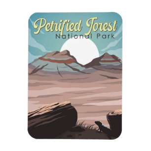 Illustration Travel i Petrified Forest National Pa Magnet