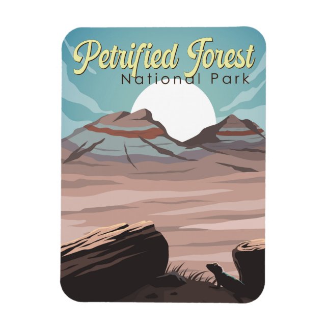 Illustration Travel i Petrified Forest National Pa Magnet (Vertikal)