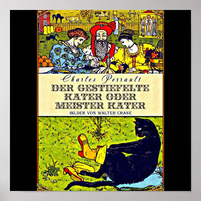 Illustration-Walter Crane 1 med poster Vintage (Framsidan)