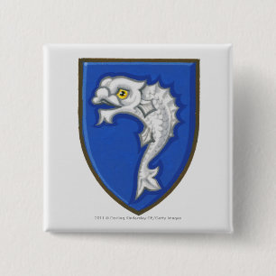 Illustrationen av det heraldiska fisksymbolet knapp