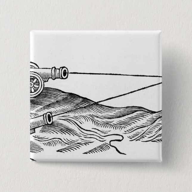 Illustrationen av kanonen avfyrar knapp (Framsida)