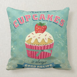 Illustrationen av vintagemuffins undertecknar kudde