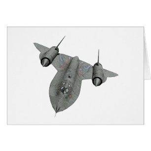 Illustrationen för blackbirden SR71 noterar OBS Kort