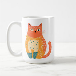 Illustrationen föreställer en söt kattunge kaffemugg