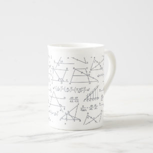 Illustrationer av handskrivna matematiska beräknin benporslin mugg