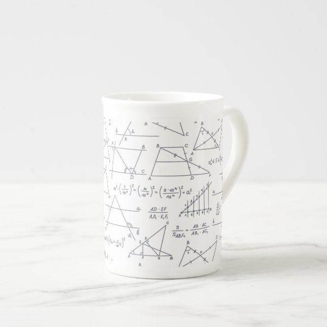 Illustrationer av handskrivna matematiska beräknin benporslin mugg (Framsida höger)