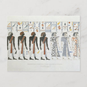 Illustrationer av hieroglyfer från Grav av t Vykort