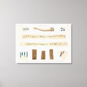Illustrationer av Hieroglyphics och armen av en mu Canvastryck