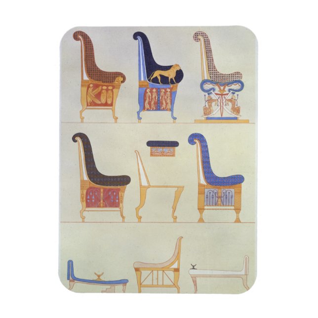 Illustrationer av olika målade säten och pansarvag magnet (Vertikal)