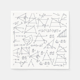 Illustrationer av skrivna beräkningar i matematik pappersservett