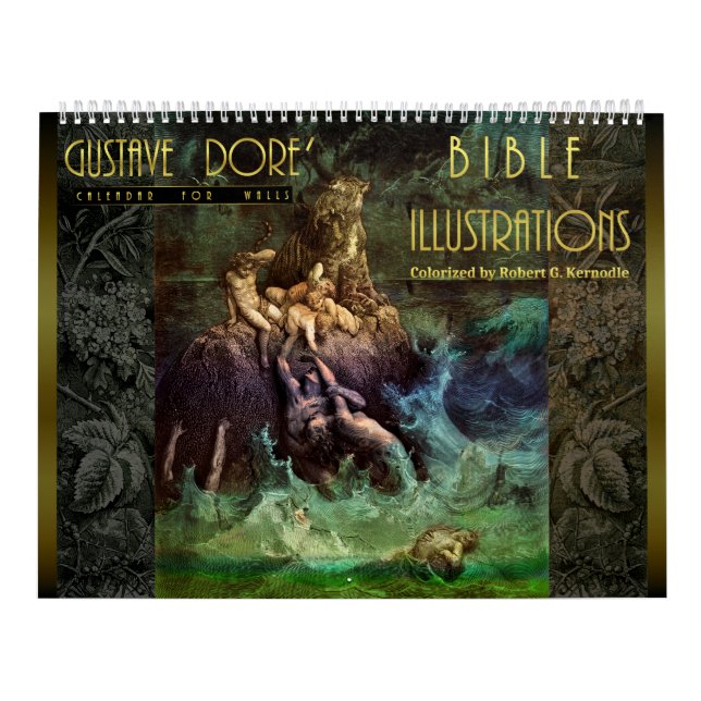 Illustrationer för väggkalenderbibel kalender (Omslag)
