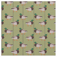 Illustrationer på Mallard Anka på Oliv grönt