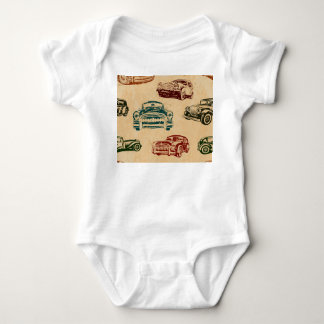 Illustrationsbakgrund i vintage bil Mönster T Shirt