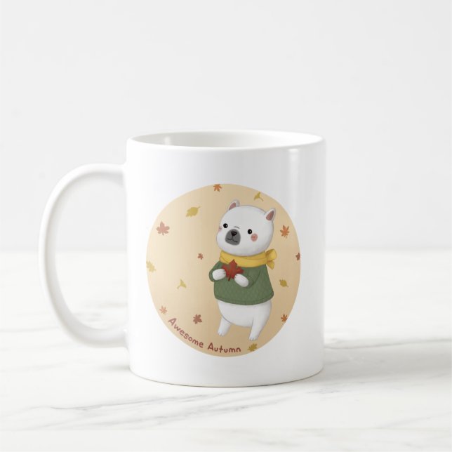 Illustrationsbild för hösten i fantastisk kaffemugg (Vänster)