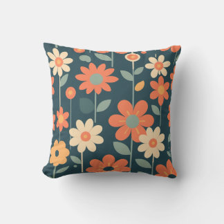 Illustrationsdesign för fet Blommigt Kudde