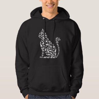 Illustrationsdesign för kattsymboler hoodie