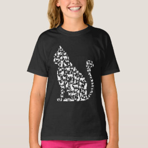 Illustrationsdesign för kattsymboler t shirt
