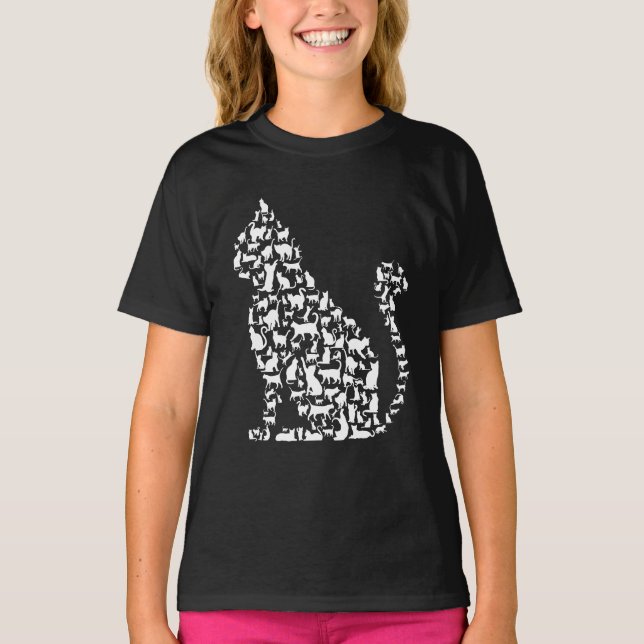 Illustrationsdesign för kattsymboler t shirt (Framsida)