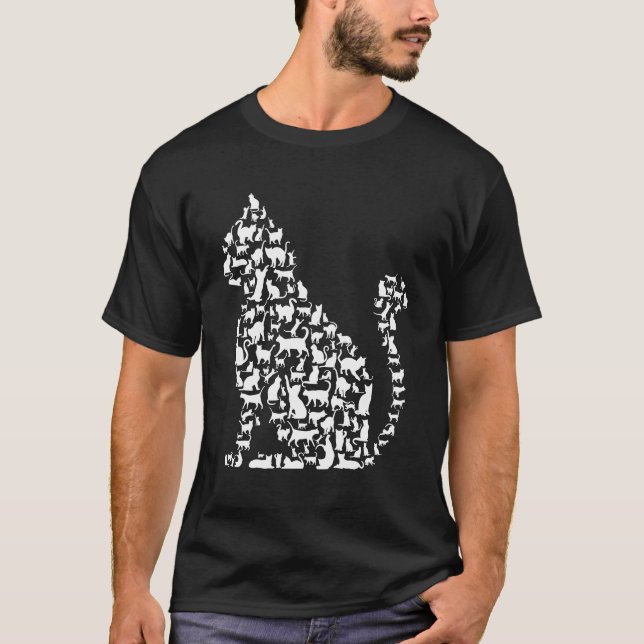 Illustrationsdesign för kattsymboler t shirt (Framsida)