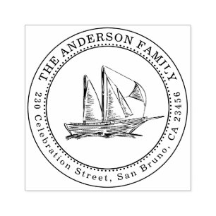 Illustrationsfamiljen Namn & Returadress Stämpel