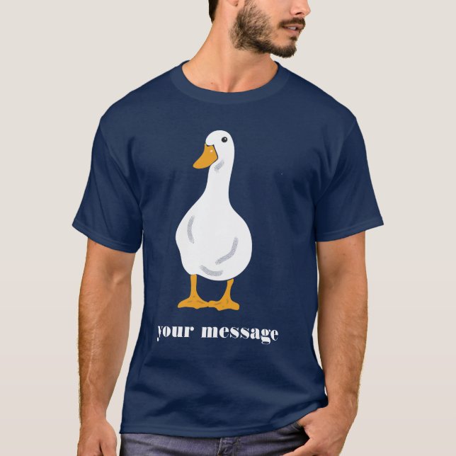 Illustrationsgrafik för anpassningsbar Message Whi T Shirt (Framsida)