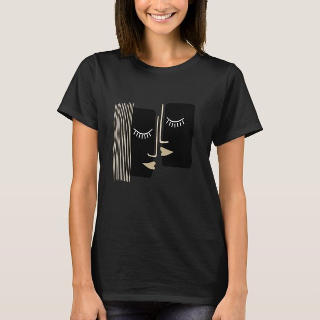 Illustrationsgrafik för Silhouette Abstrakt Art An T Shirt (Framsida)