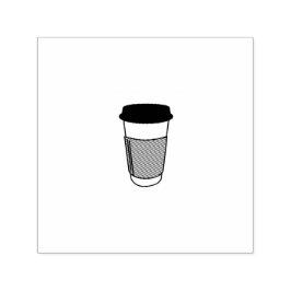illustrationsikon för kaffet kopp självfärgande stämpel