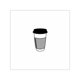 illustrationsikon för kaffet kopp självfärgande stämpel
