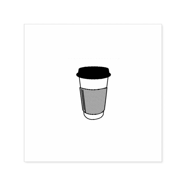 illustrationsikon för kaffet kopp självfärgande stämpel (Design)