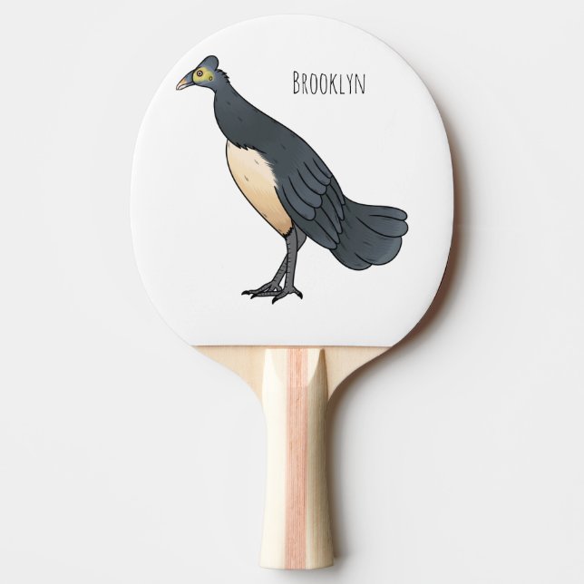 Illustrationsillustration av fåglars tecknad pingisracket (Framsidan)