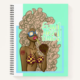 Illustrationskvinna på sommartid